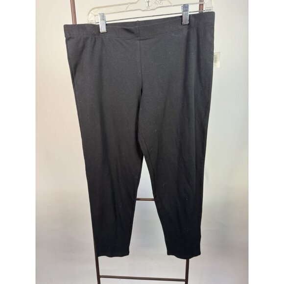 GapBody Womens Black Stretch Leggings L Cotton & Spandex Made In Guatemala - Picture 10 of 13